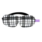 VIAGGI Black 3D Printed Eye Mask, Blindfold Sleep Eye Mask for Travel, Sleeping Eye Mask for Women and Men, Eye Cover